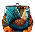thumbnail image 1 of Turkey Premium Slim Wallet with Microfiber Material and Zinc Alloy Jaws - 4.3x4.7 inches/11x12 cm Compact Coin Purse for Men and Women, 1 of 7