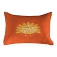thumbnail image 1 of Turkey Quilted Pillowcover, Thanksgiving Day Theme with Poultry Silhouette Autumn Season November, Standard King Size Accent Pillow Cover for Bedroom, 36" x 20", Orange Mustard White, by Ambesonne, 1 of 1