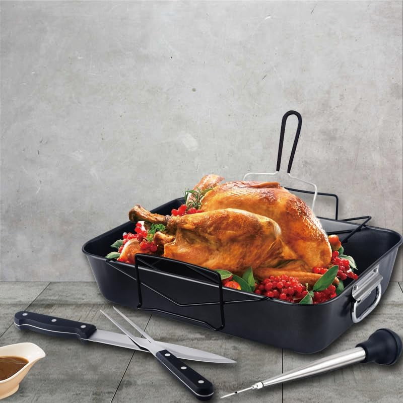 FACKELMANN Lasagna Lifter - Stainless Steel & Plastic, 27 Cm, Heat-Resistant To 270°C For Casseroles, Pizza & Cake