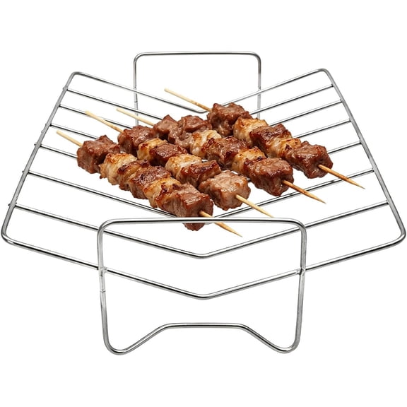 Turkey Roasting Rack V Shaped Grilling Rack Versatile Turkey Roaster Stand Roasting Pan for Backyard Grilling Picnic Oven