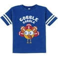 thumbnail image 1 of Tstars Turkey Shirt Toddler Infant Gobble Gobble Thanksgiving Shirts for Boys Girls 3T Blue, 1 of 7