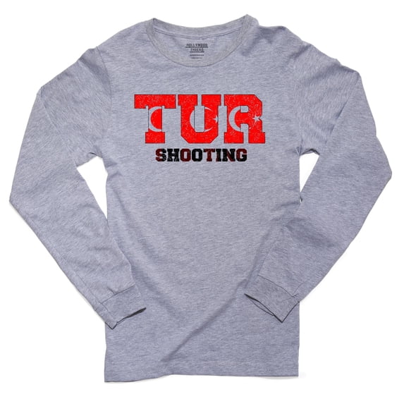 Turkey Shooting - Olympic Games - Rio - Flag Men's Long Sleeve Grey T-Shirt