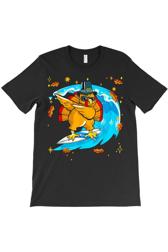 Turkey Surfing Dabbing Thanksgiving Costume Thanksgiving Day, G4353 Unisex T-Shirt, Up to Size 5XL