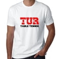 thumbnail image 1 of Turkey Table Tennis - Olympic Games - Rio - Flag Men's Grey T-Shirt, 1 of 3