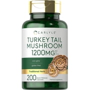 Turkey Tail Mushroom Extract | 1200mg | 200 Capsules | by Carlyle