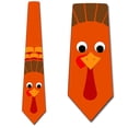 thumbnail image 1 of Turkey Ties Mens Thanksgiving Tie Fun Holiday Necktie by Three Rooker, 1 of 3