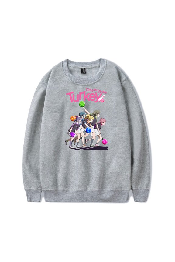 Turkey Time to Strike Anime Crewneck Sweatshirt Manga Graphic No Hood Crew Neck Soft Men's & Women's Casual Wear
