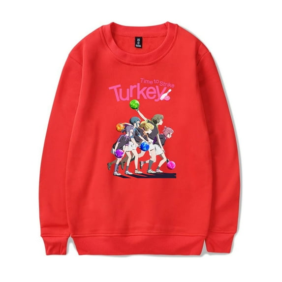 Turkey Time to Strike Anime Crewneck Sweatshirt Manga Graphic No Hood Crew Neck Soft Men's & Women's Casual Wear