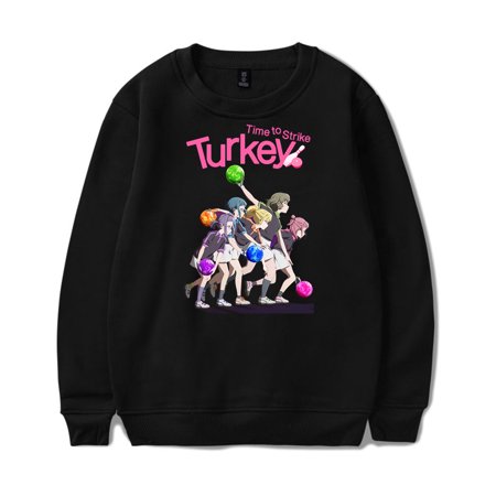 Turkey Time to Strike Anime Crewneck Sweatshirt Manga Graphic No Hood Crew Neck Soft Men's & Women's Casual Wear