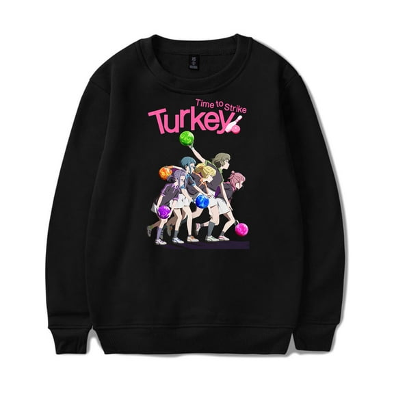 Turkey Time to Strike Anime Crewneck Sweatshirt Manga Graphic No Hood Crew Neck Soft Men's & Women's Casual Wear