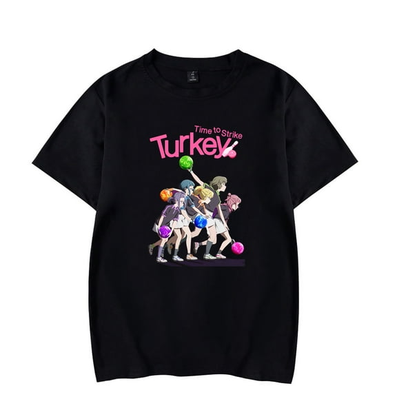 Turkey Time to Strike Anime T-Shirt Manga Graphic Tee Men Women Short Sleeve Polyester Casual Cosplay Apparel