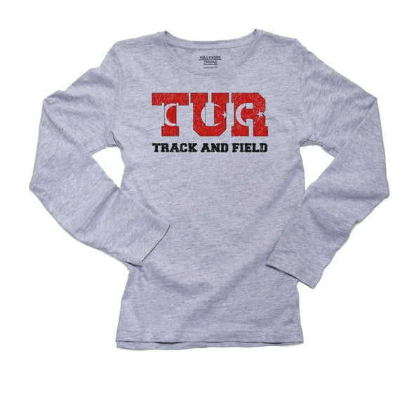 Turkey Track and Field - Olympic Games - Rio - Flag Women's Long Sleeve Grey T-Shirt