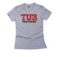 thumbnail image 1 of Turkey Triathlon - Olympic Games - Rio - Flag Women's Cotton Grey T-Shirt, 1 of 2