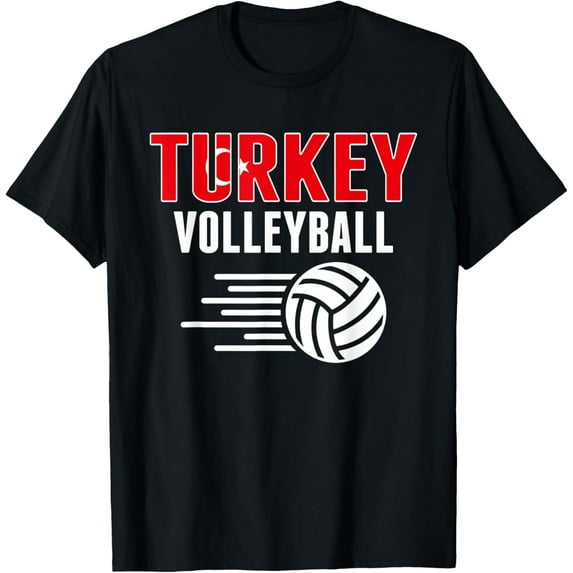 Turkey Volleyball Fans Jersey - Turkish Flag Sport Lovers T-Shirt
