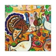 thumbnail image 1 of "Turkeys in Turquoise." - Canvas, 1 of 25