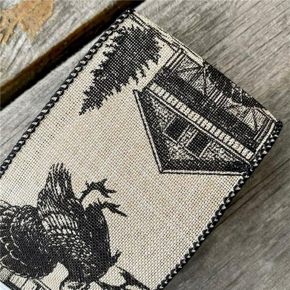 Turkeys on the Farm Wired Ribbon