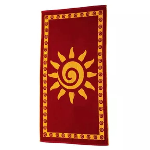 TurkiS1H Terry Cotton Beach Towel Jacquard Woven
