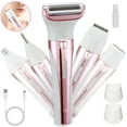 thumbnail image 1 of TURKIO 5-in-1 Rechargeable Cordless Electric Razor for Women, Trimmer for Women with Face, Nose, Eyebrow, Arms, Armpit, Legs, Pink, 1 of 8