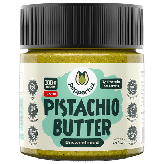 Peppertux Unsweetened Turkish Pistachio Butter 7 oz
