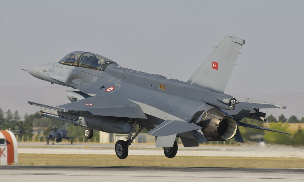 Turkish Air Force F-16 during Exercise Anatolian Eagle Canvas Art - Giovanni CollaStocktrek Images (18 x 11)