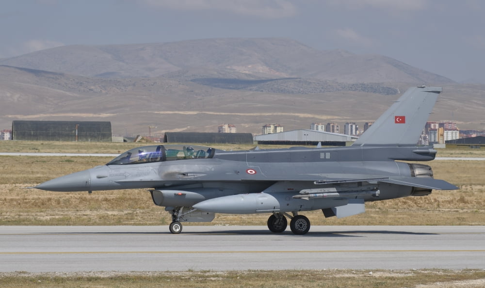 Turkish Air Force F-16 during Exercise Anatolian Eagle Canvas Art - Giovanni CollaStocktrek Images (18 x 11)