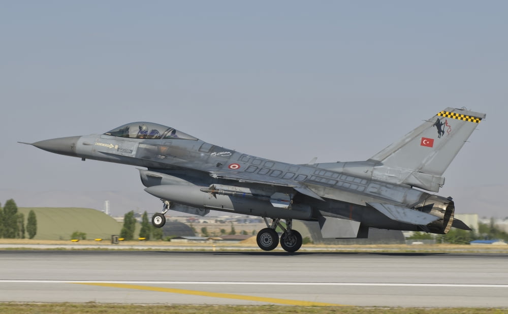 Turkish Air Force F-16 during Exercise Anatolian Eagle Canvas Art - Giovanni CollaStocktrek Images (18 x 11)