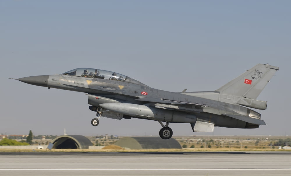 Turkish Air Force F-16 during Exercise Anatolian Eagle Canvas Art - Giovanni CollaStocktrek Images (18 x 11)