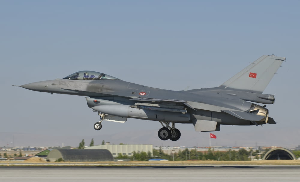 Turkish Air Force F-16 during Exercise Anatolian Eagle Canvas Art - Giovanni CollaStocktrek Images (18 x 11)