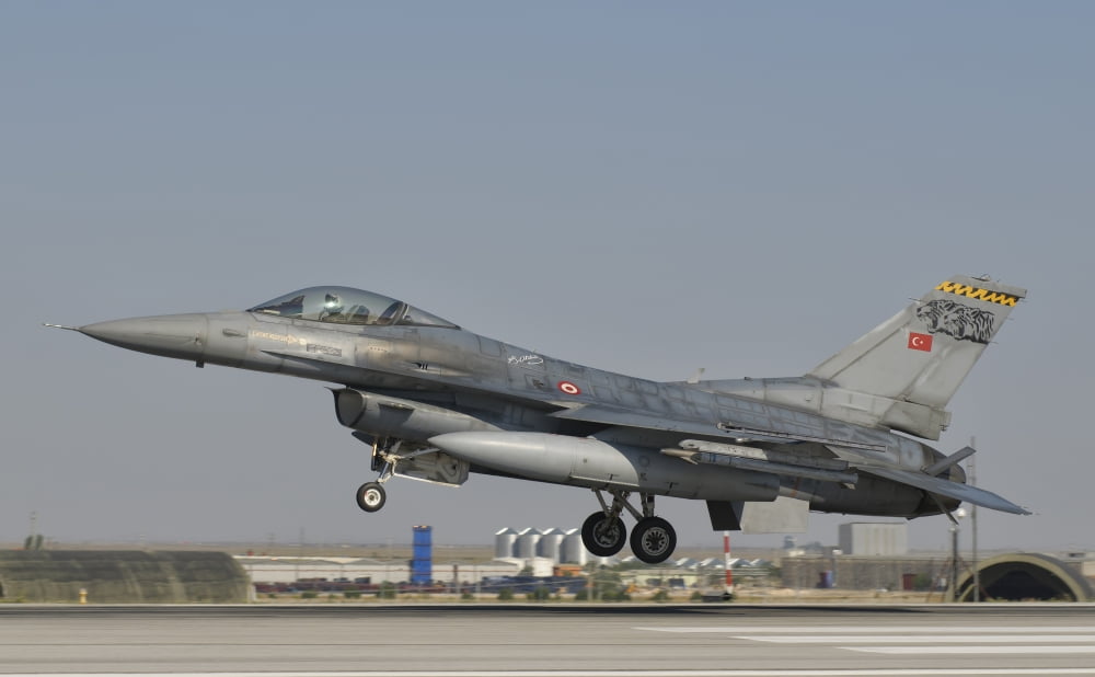 Turkish Air Force F-16 during Exercise Anatolian Eagle Canvas Art - Giovanni CollaStocktrek Images (18 x 11)