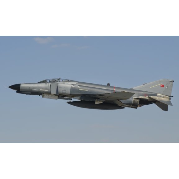 Turkish Air Force F-4 Phantom flying over Turkey Canvas Art - Giovanni CollaStocktrek Images (18 x 11)