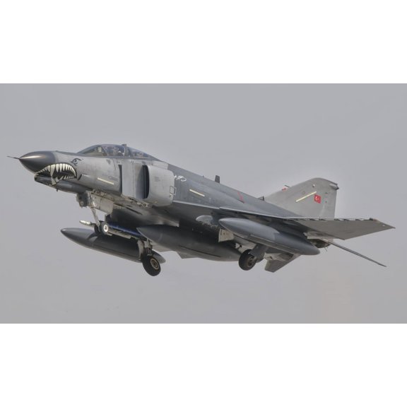 Turkish Air Force F-4 Phantom flying over Turkey Canvas Art - Giovanni CollaStocktrek Images (18 x 11)