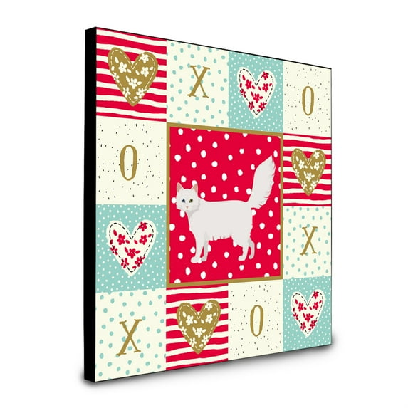 Turkish Angora Cat Love Artwork Wall Panel CK5726UP88