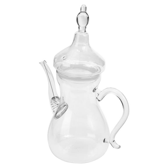 Turkish Arabic Teapot Glass Tea Pot 1000ml Loose Leaf Warmer Iced Tea Maker Brewer Tea Kettle for Blooming Loose Leaf Tea Pot