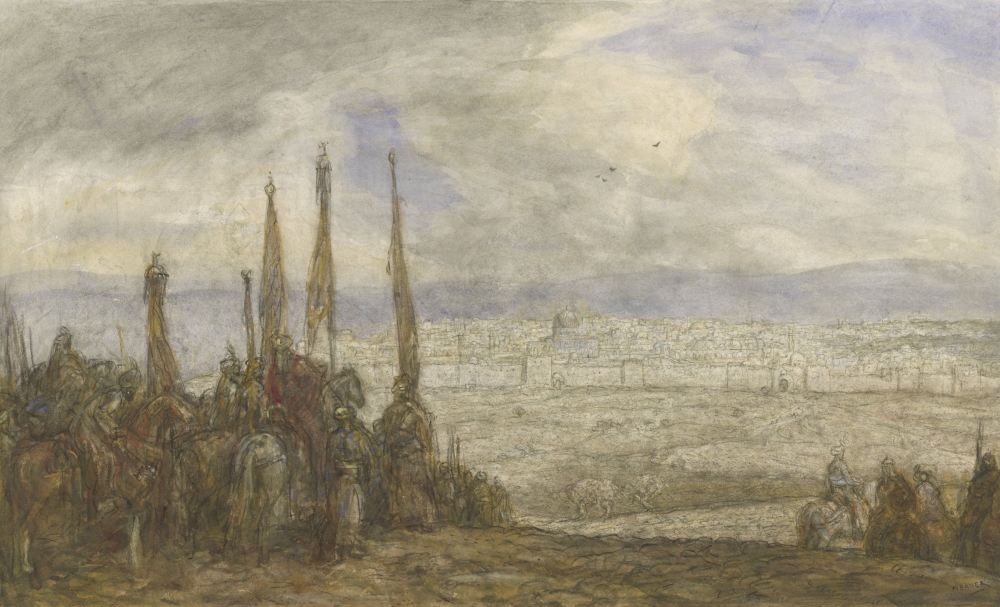 Turkish Army At Jerusalem Canvas Art - (24 x 18)