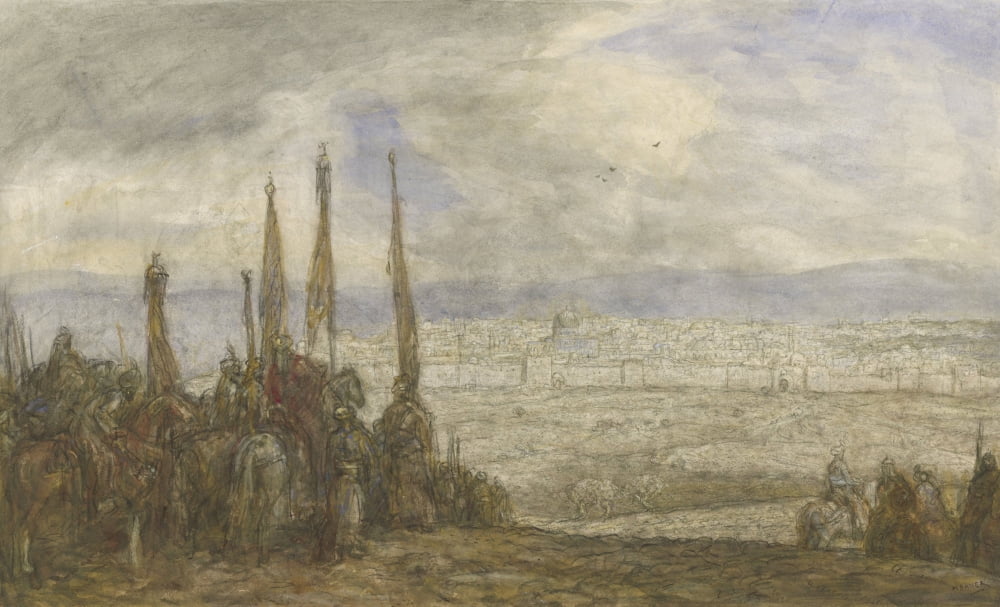 Turkish Army At Jerusalem Canvas Art - (36 x 24)