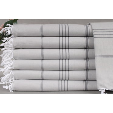 Turkish Bath Towel, Turkish Towels Beach, Light Gray-Dark Gray Towel, Striped Towel, 71x40 Inches Monogrammed Turkish Beach Towel,