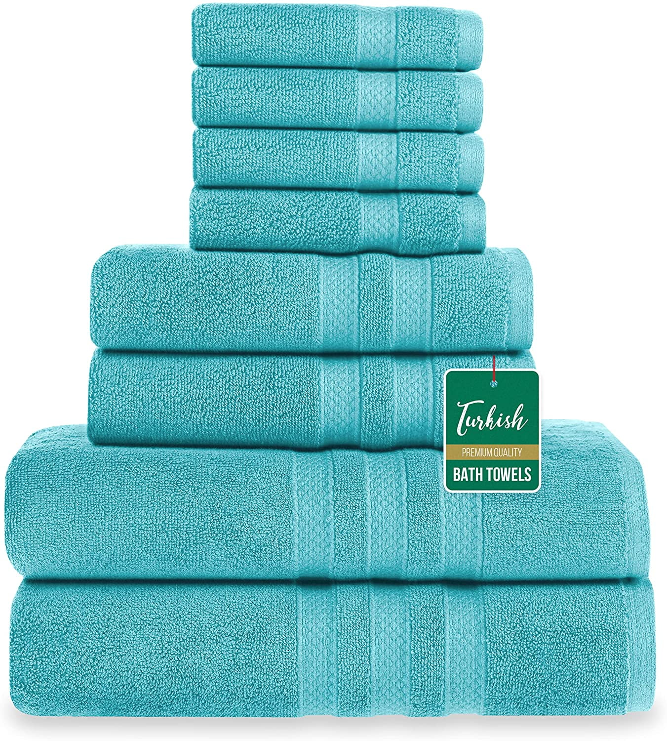 Turkish Bath Towels Set 650 GSM 2 Hand Towels,4 washcloths & 2 bath towels