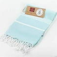 thumbnail image 1 of Organic Prewashed Cotton Turkish Beach Peshtemal Towels Best for Travel Camping Bath Sauna Boho Beach Towels Absorbent Stylish Eco Friendly Thin Towels, 70x37 Inches ( Fair Aqua), 1 of 3