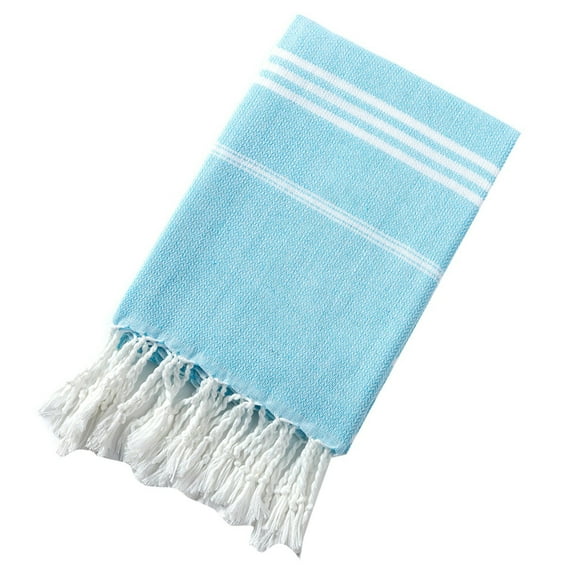 Turkish Beach Towel Oversized Striped Design Lightweight Sand Tassel Shawl for Outdoor Sauna Bath Travel Yoga Camping