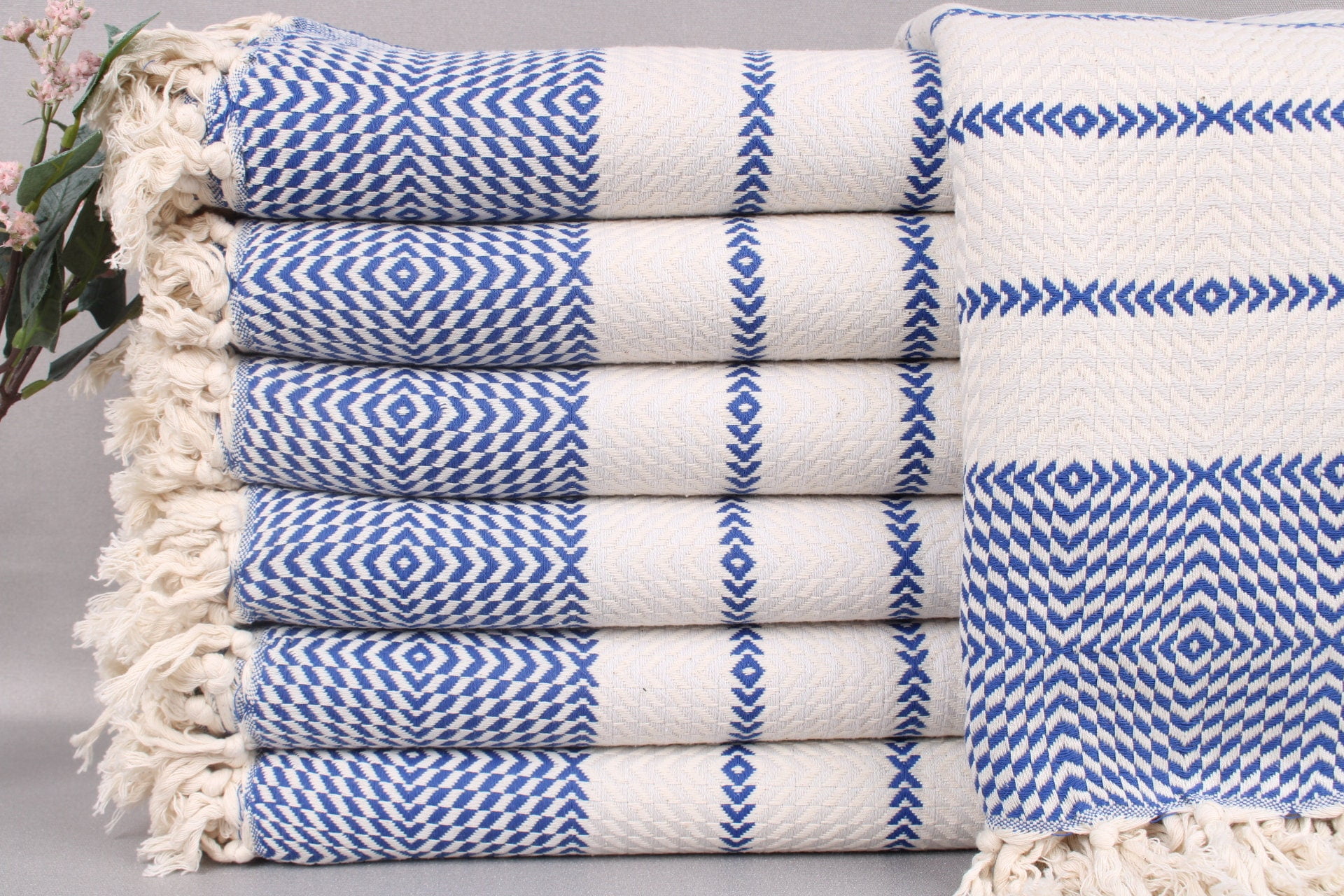 Turkish Beach Towel Personalized Monogram Beach Towel Sax Blue Towel Diamond Towel Striped Towel 40x79 Inches Monogram Towel Walmart