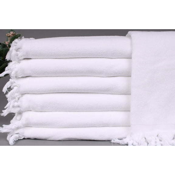 Turkish Beach Towel Personalized, Turkish Beach Towel, White Towel, Solid Towel, Terry Towel, 36x67 Inches Bridesmaid Bulk Gifts,