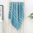 thumbnail image 1 of Turkish Beach Towel, Prewashed, Soft, Absorbent, Quick Dry, Sand Free Large Oversize Beach Towels for Bathroom Camping Yoga Gym Pool Travel Size 36x71 Inches (Blue), 1 of 6