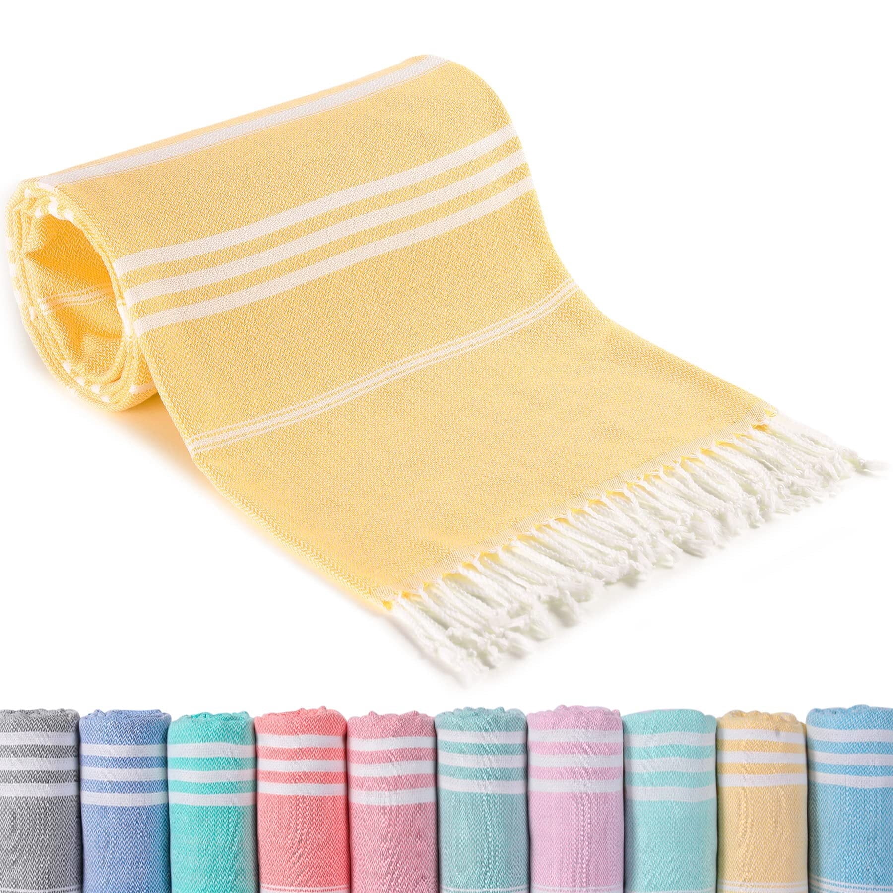 Turkish Beach Towels Vacation Essentials Quick Dry Sand Free Soft Absorbent Adult Oversized Bath Pool Swim Long Towel Lightweight Thin Fast Drying Over The Chair Towel Sand Repellent Anti Yellow
