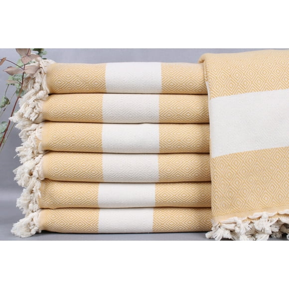 Turkish Blanket, Wholesale Blankets, Mustard Bedcover, Diamond Throw, 79x95 Inches Wedding Gift Blanket, Picnic Bedspread, Turkish Bedspread