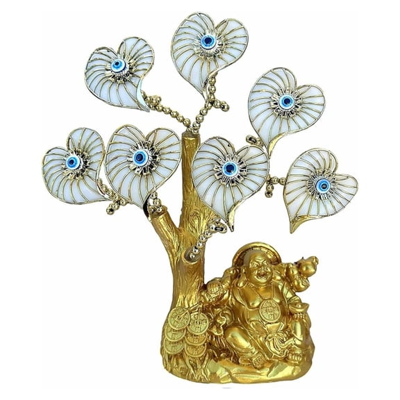 Turkish Blue Evil Eye Tree Statue Home Office Decoration