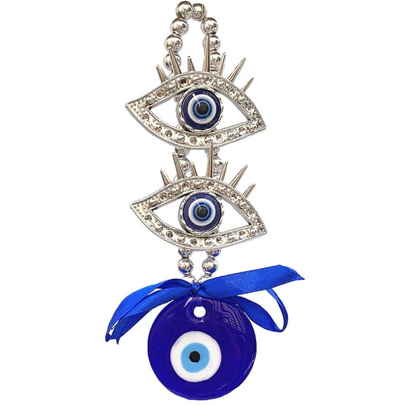 Turkish Blue Evil Eye Wall Or Car Hanging Amulet Ornament for Blessing and Protection -3 Diameter