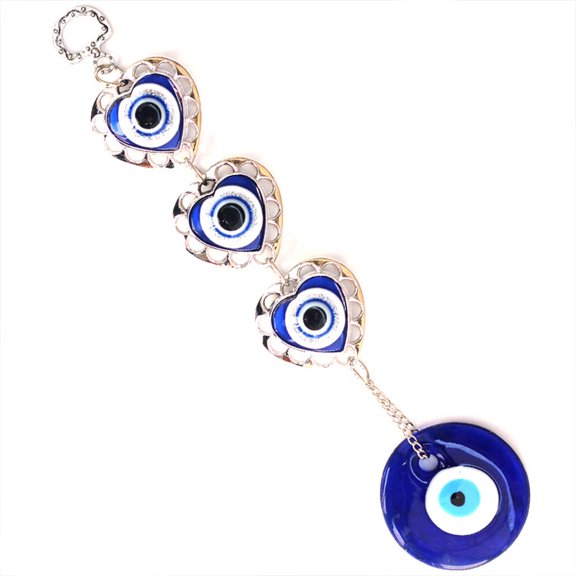 Turkish Blue for Evil Eye Amulets Wall Hanging Pendant Home Decor Heart Ornament