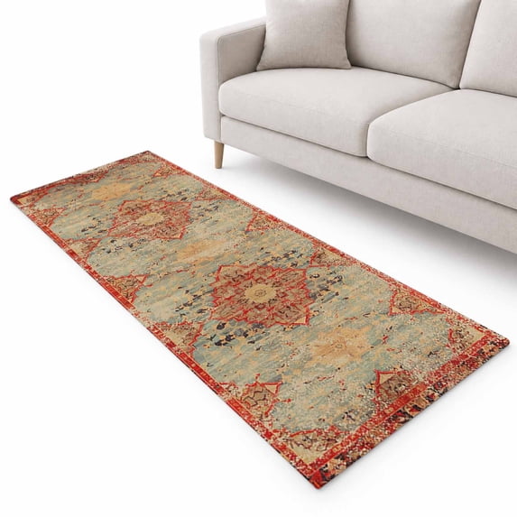 Turkish Boho Runner Rug 2.6'x12', Wallpaper Murals Runner Rug Mat Non ...