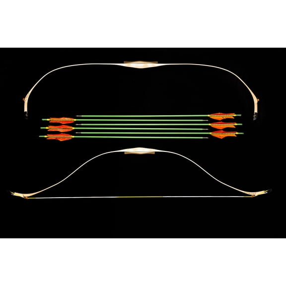 Turkish Bow Laminated Wooden Ottoman Bow Traditional Horse Bow Recurve Bow Mounted Archery Bow Target Archery Short Bow 20 - 100 pound (80 Pounds)