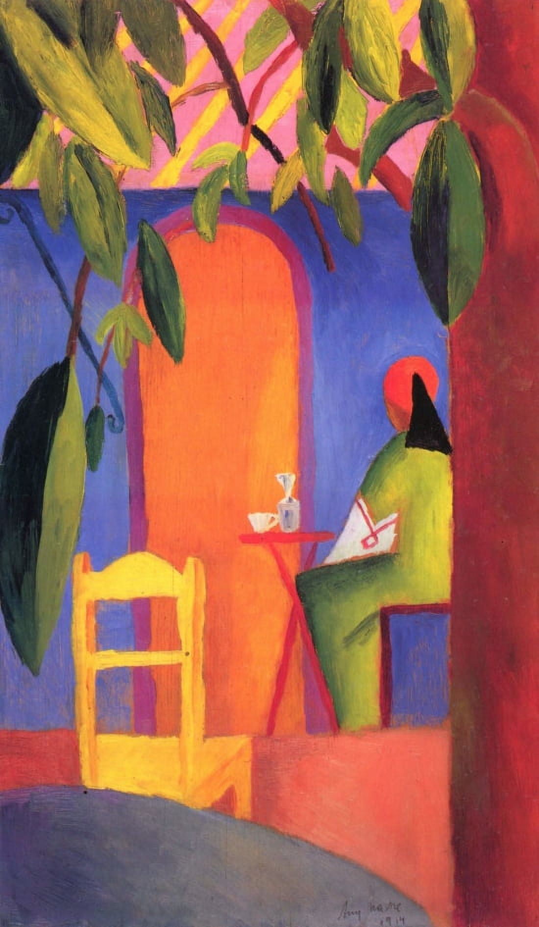 Turkish Cafe Canvas Art - August Macke (18 x 24)